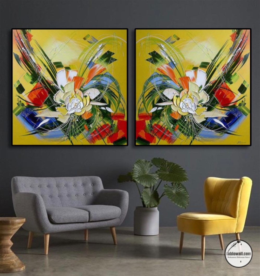 2' Lİ ÇERÇEVELİ YAĞLI BOYA TABLO