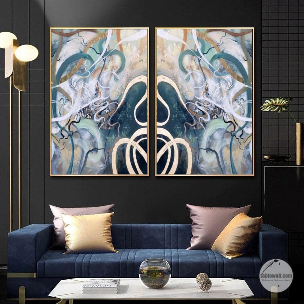 2'Lİ ÇERÇEVELİ YAĞLI BOYA TABLO