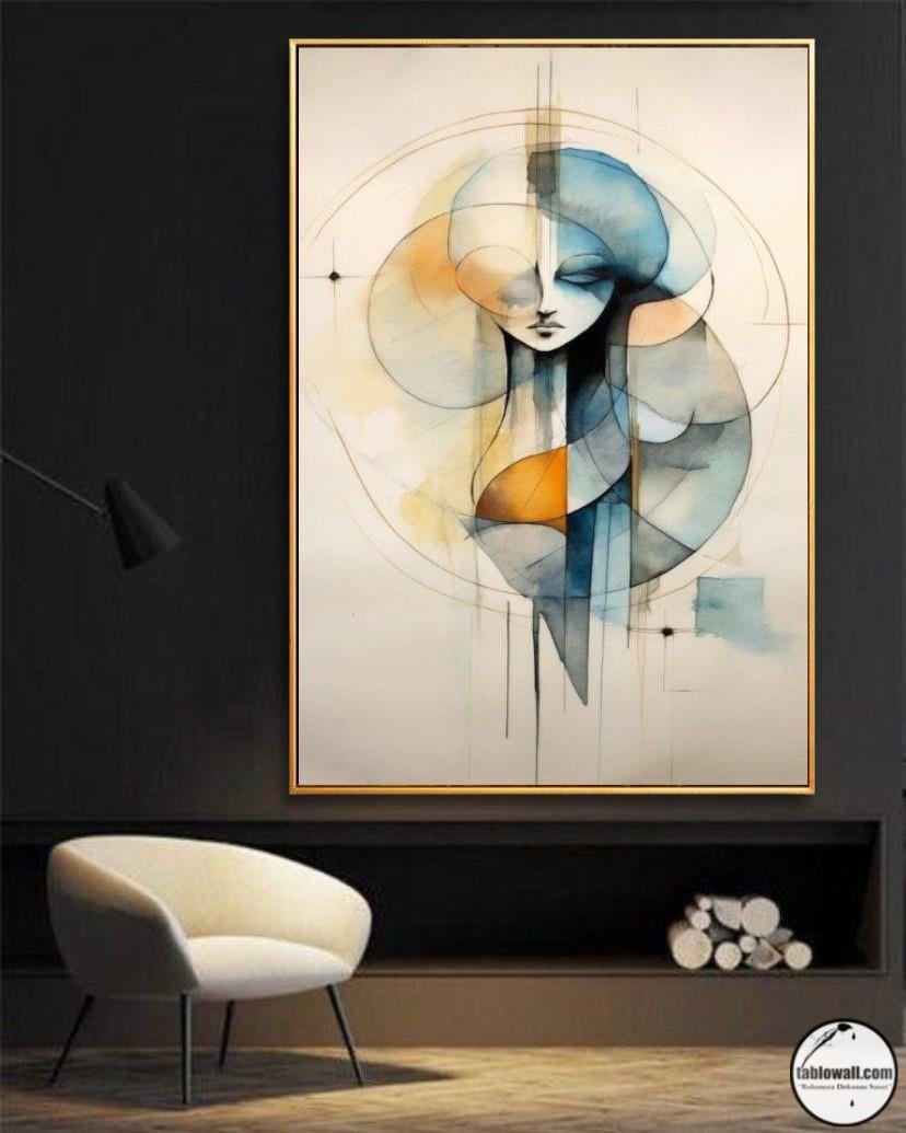 ABSTRACT LADY YAĞLI BOYA TABLO