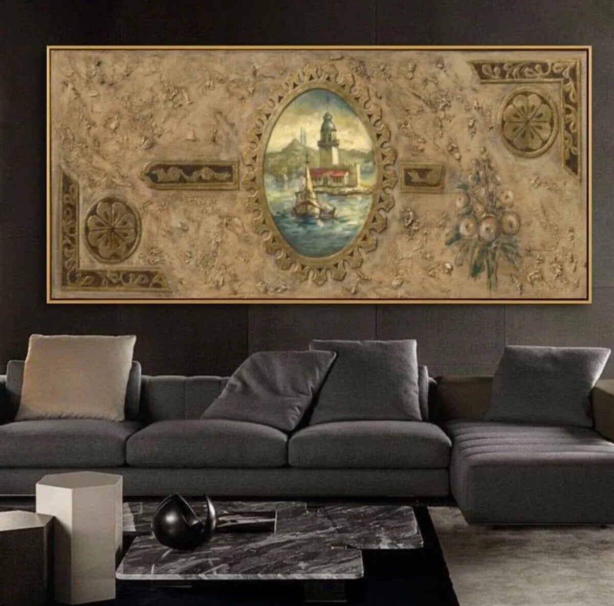BOĞAZDA NOSTALJİ ÇERÇEVELİ KABARTMALI TABLO