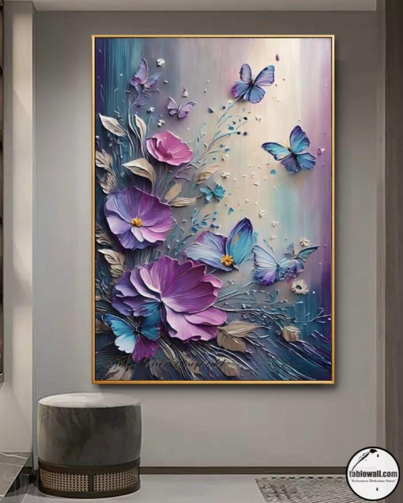 ÇİÇEKLİ YAĞLI BOYA TABLO