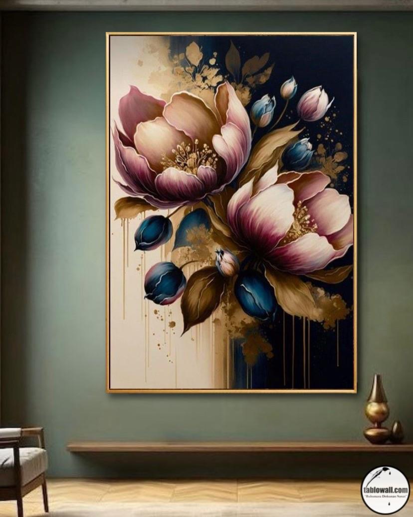 ÇİÇEKLİ YAĞLI BOYA TABLO