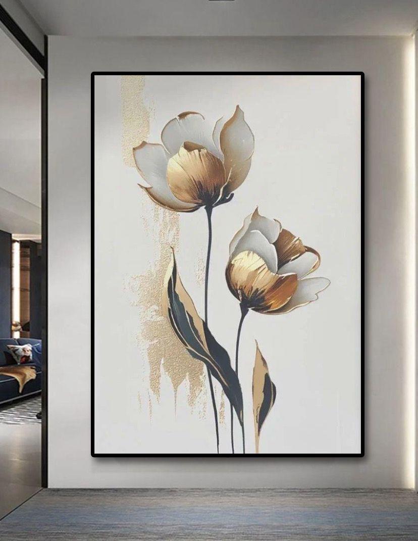 ÇİÇEKLİ YAĞLI BOYA TABLO