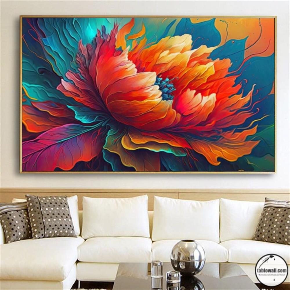 ÇİÇEKLİ YAĞLI BOYA TABLO