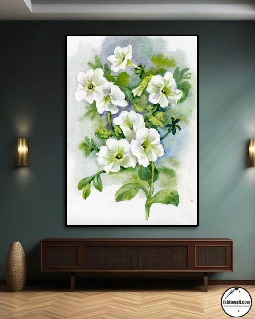 ÇİÇEKLİ YAĞLI BOYA TABLO