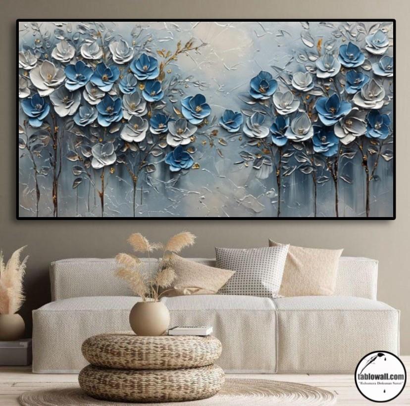 ÇİÇEKLİ YAĞLI BOYA TABLO