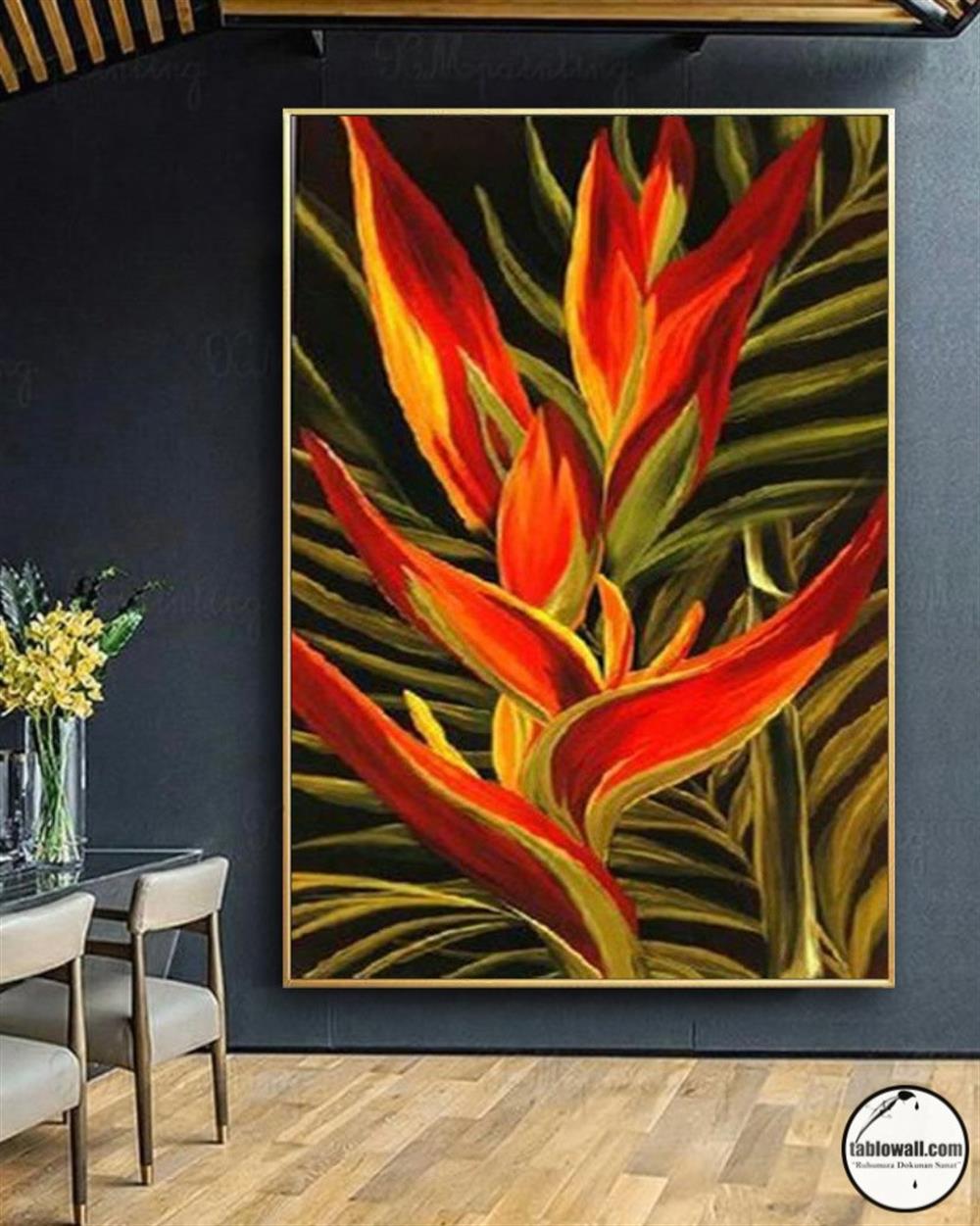 ÇİÇEKLİ YAĞLI BOYA TABLO