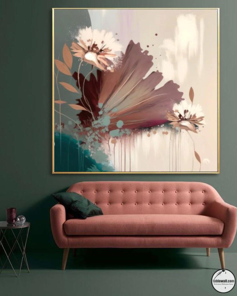 ÇİÇEKLİ YAĞLI BOYA TABLO