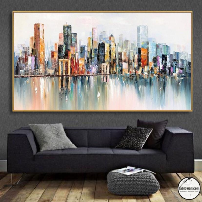CITY THEME YAĞLI BOYA TABLO