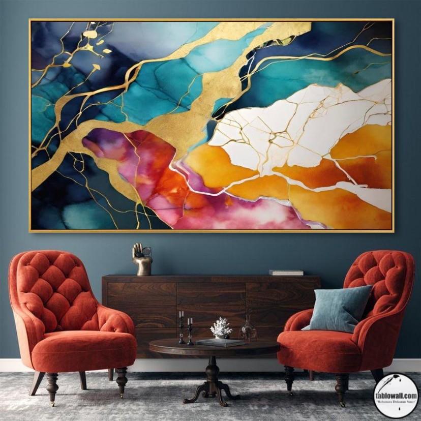 EŞSİZ SOYUT YAĞLI BOYA TABLO