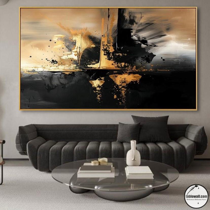 GOLD & BLACK YAĞLI BOYA TABLO