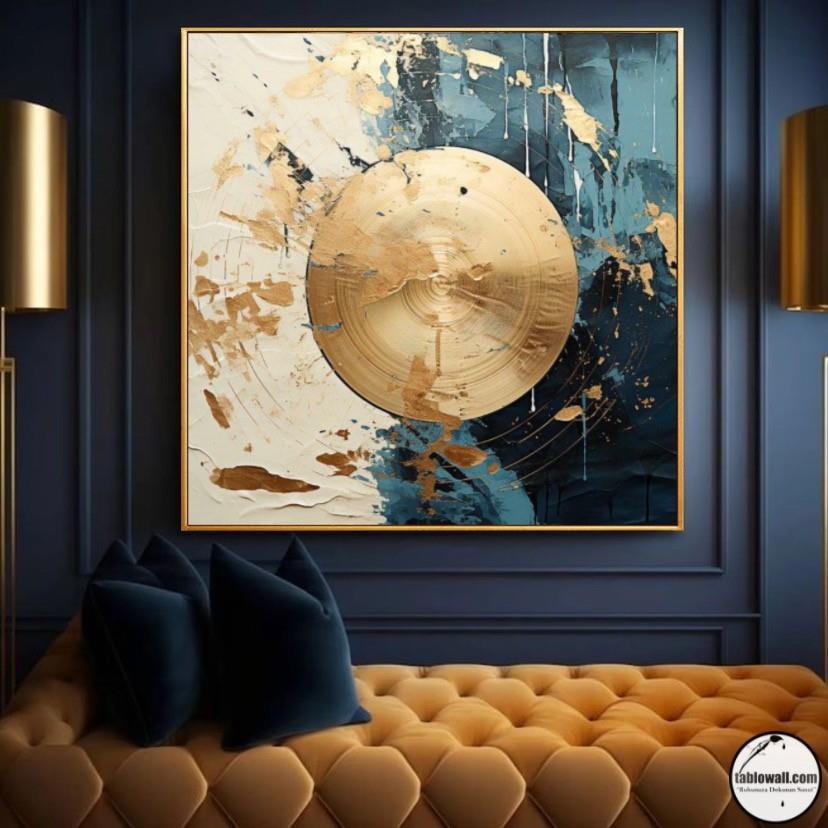 GOLDEN ABSTRACT YAĞLI BOYA TABLO