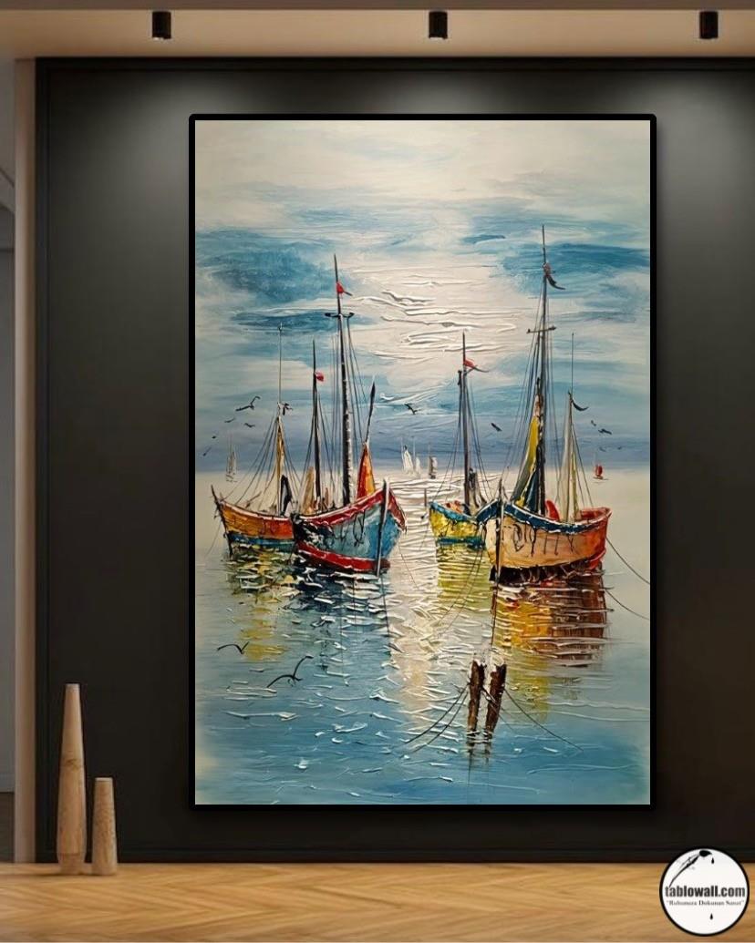 MAGNIFICENT SAILBOAT ÇERÇEVELİ YAĞLI BOYA TABLO