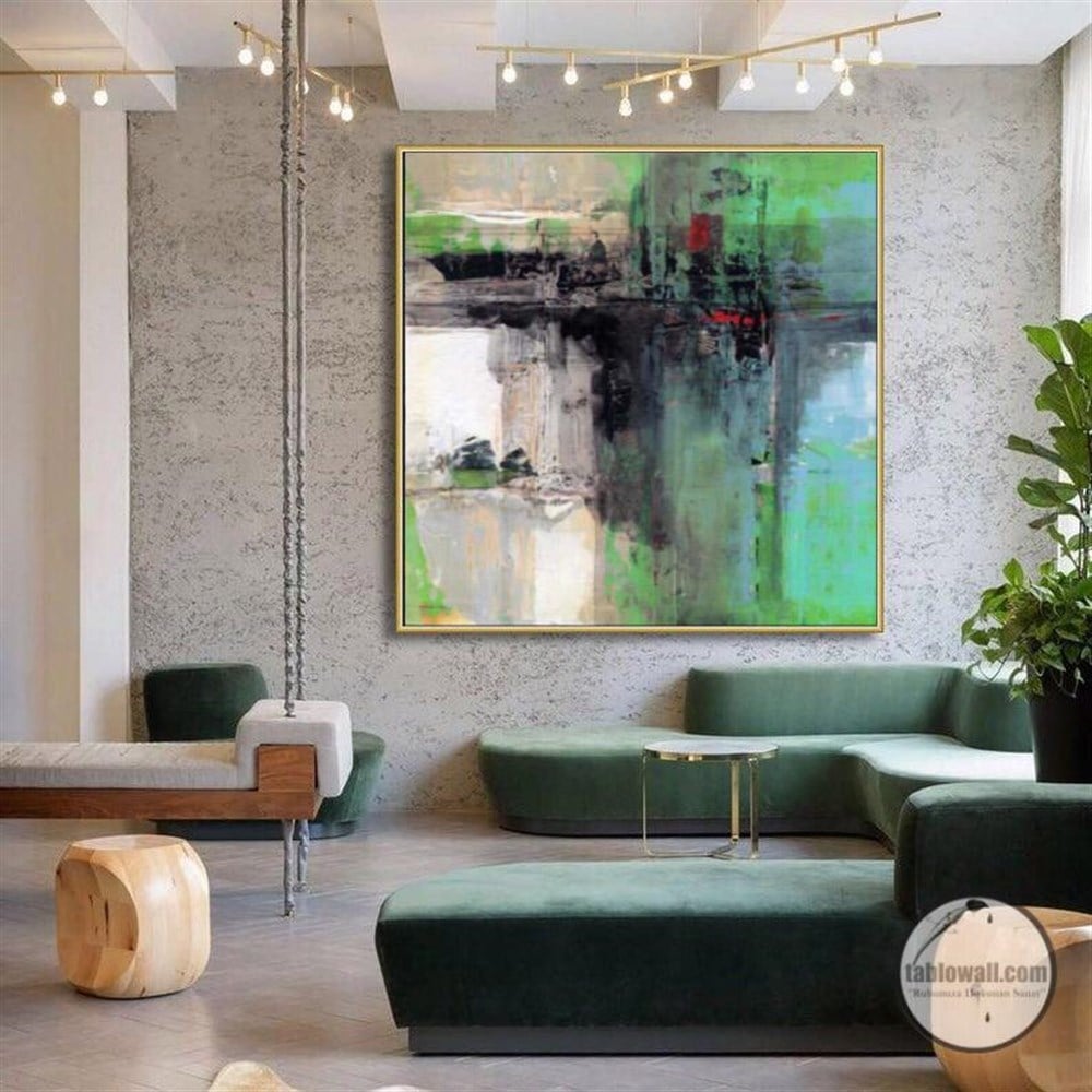 SOYUT YAĞLI BOYA DOKULU TABLO
