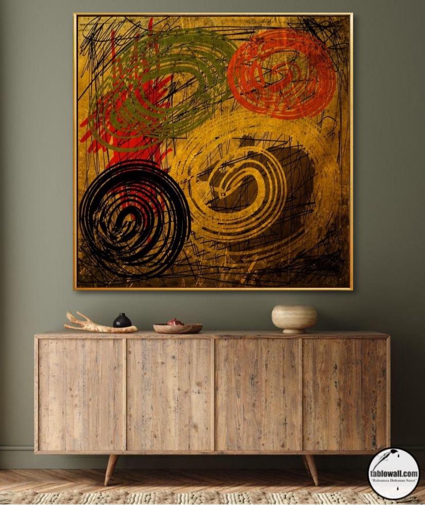 SOYUT YAĞLI BOYA DOKULU TABLO