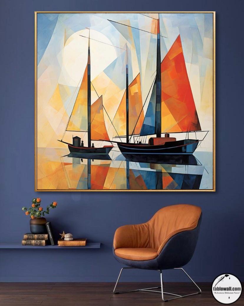 YELKENLİ YAĞLI BOYA TABLO