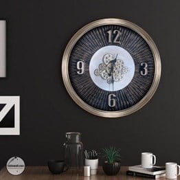 GÜMÜŞ DEKORATİF DUVAR SAATİ