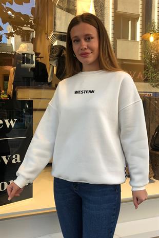 Arkası İşlemeli Sweat