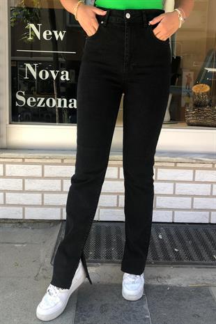 Yanı Yırtmaçlı Likralı Jean