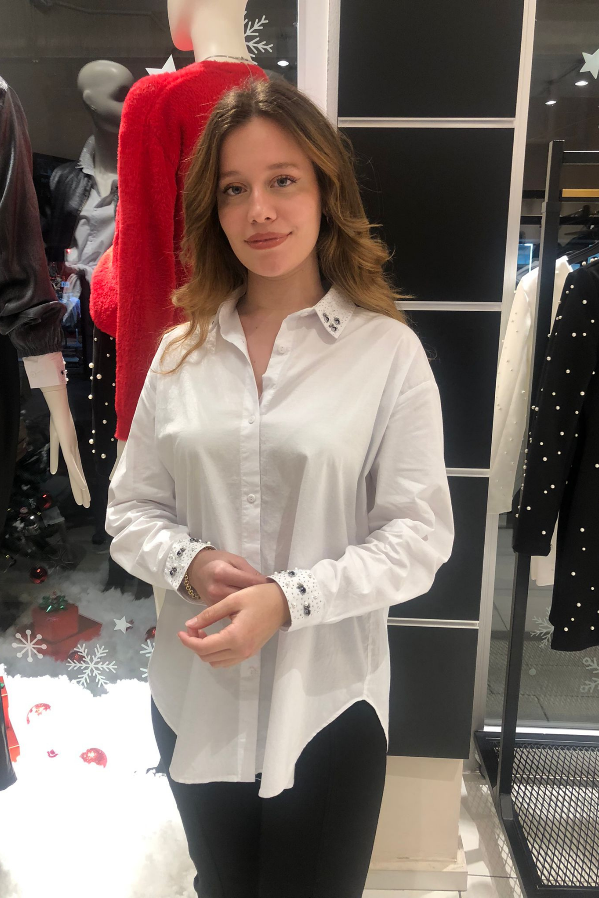 Yako Kol Taş Detay Gömlek