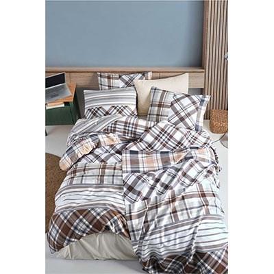 Cotton Life Tek Kişilik Nevresim Takımı Nero Kahve (Kutulu)