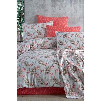 COTTON LİFE ÇİFT KİŞİLİK NEVRESİM TAKIMI BELLA CORAL (KUTULU)