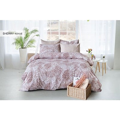 Cotton Life Çift Kişilik Nevresim Takımı  Sherry Kahve