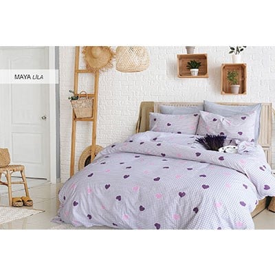 Cotton Life Tek Kişilik Nevresim Takımı Maya Lila