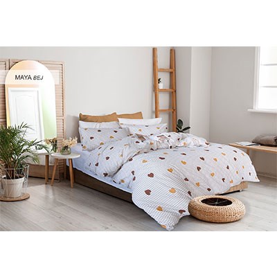 Cotton Life Tek Kişilik Nevresim Takımı Maya Bej