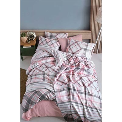 COTTON LİFE TEK KİŞİLİK NEVRESİM TAKIMI NERO PEMBE (KUTULU)