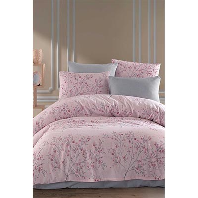 COTTON LİFE TEK KİŞİLİK NEVRESİM TAKIMI MİNA PEMBE