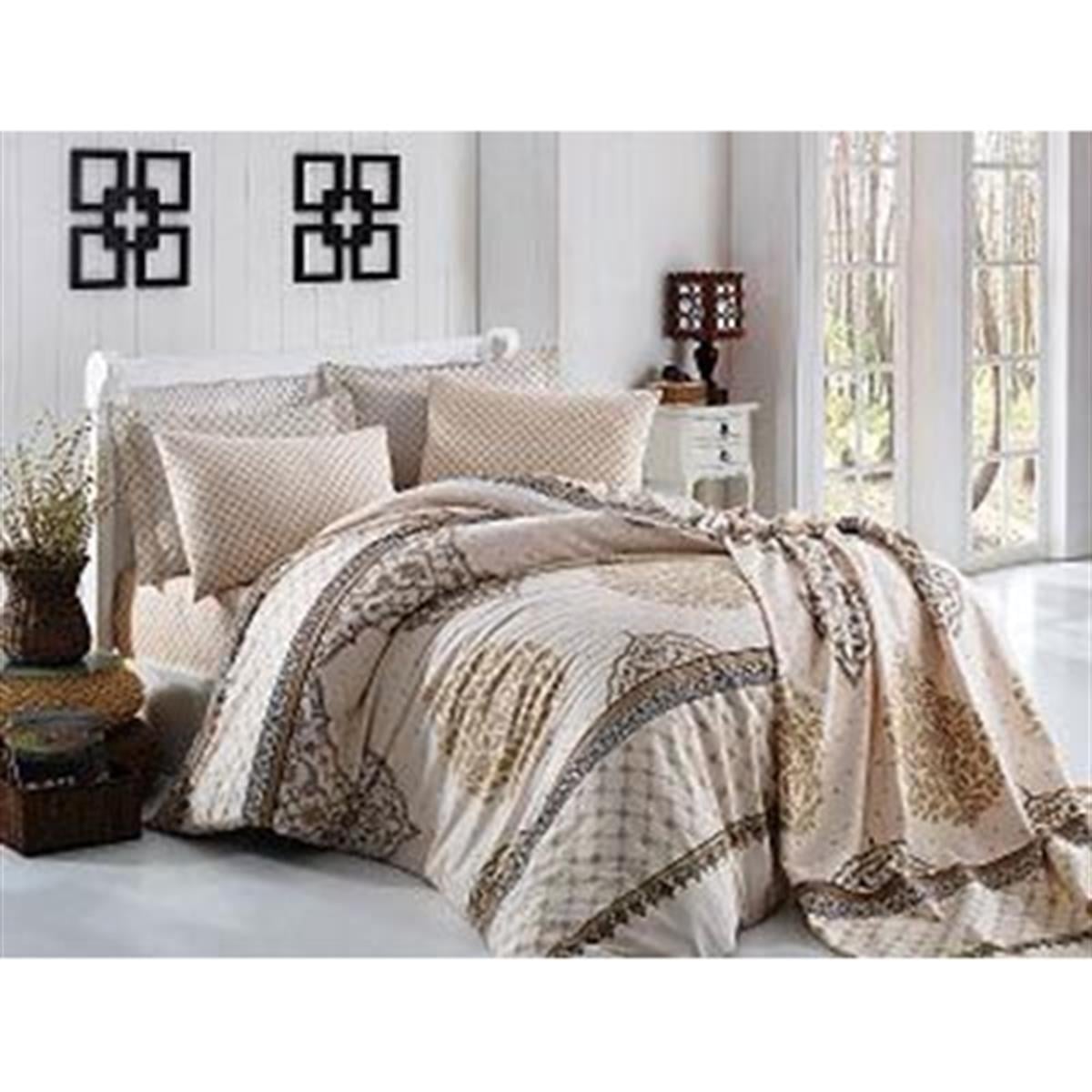 COTTON LİFE TEK KİŞİLİK NEVRESİM TAKIMI ORİENTAL KREM KUTULU