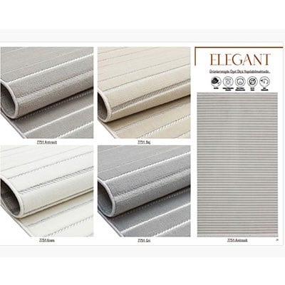 Dainty Home Halı 80X150 Elegant Koyu Gri 7751
