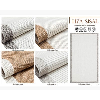 Dainty Home Halı 80X150 LIZA Beyaz Antrasit 1005A