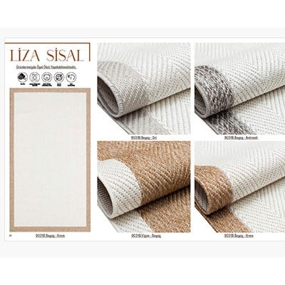Dainty Home Halı 80X150 LIZA Beyaz Antrasit 9031B
