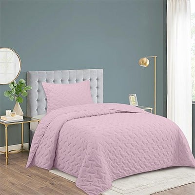 Dainty Home Tek Kişilik Yatak Örtüsü Milena Pudra