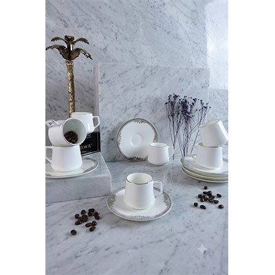 Evix 6'LI Fincan Takımı Td001 12 Parça