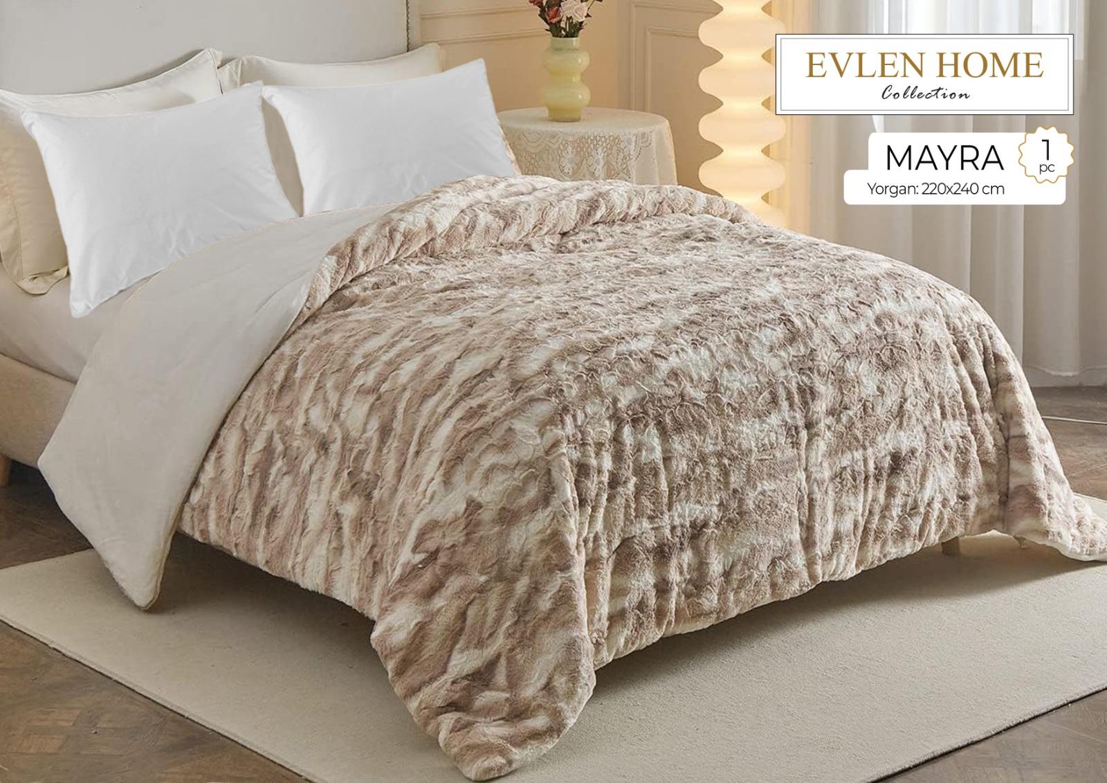 Evren Çift Kişilik Kürk Yorgan Mayra Leo