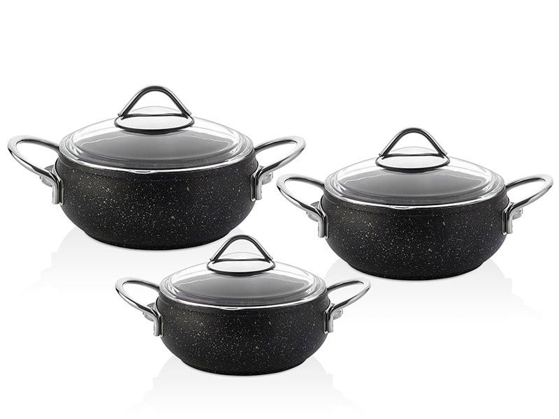 Falez Black Line Bln3040 6 Parça Güveç Midi Set