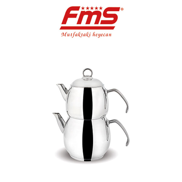 FMS Badem Çelik Çaydanlık Takımı Orta Boy Metal Kulp