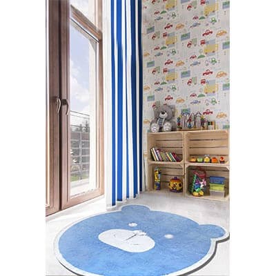 HIC&W Kids Halı Bonny Mavi 150x150 cm