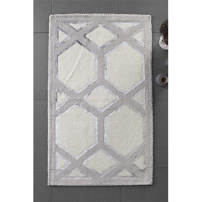 HIC&W Uniq Pamuk Viskon Banyo Paspası 80x150 Ekru