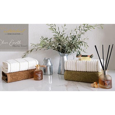 İyi Geceler İstanbul 2 Lİ Havlu 50*90 Kokulu Set Olive Earth Kahve