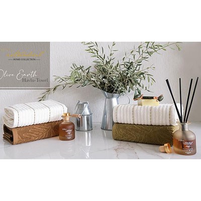 İyi Geceler İstanbul 2 Lİ Havlu 50*90 Kokulu Set Olive Earth Yeşil