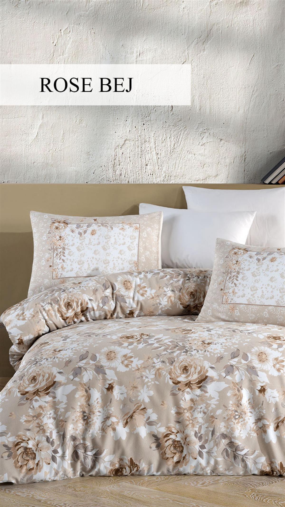 İyi Geceler İstanbul Çift Kişilik Nevresim Takımı Fusion Rose Kahve