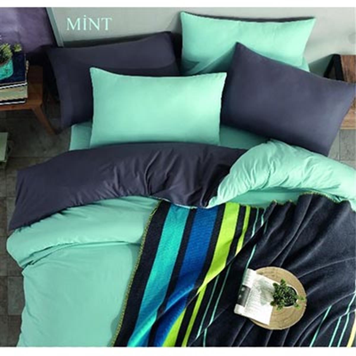 İYİ GECELER İSTANBUL EXCLUSİVE RANFORCE ÇİFT KİŞİLİK NEVRESİM TAKIMI İN LİNE MİNT