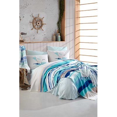 İyi Geceler İstanbul Ranforce Çift Kişilik Nevresim Takımı Maldivs