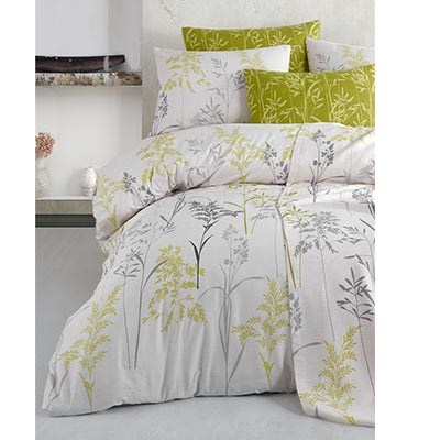 İYİ GECELER İSTANBUL RANFORCEORCE TEK KİŞİLİK NEVRESİMRESİM TAKIMI CAMELİA YEŞİL