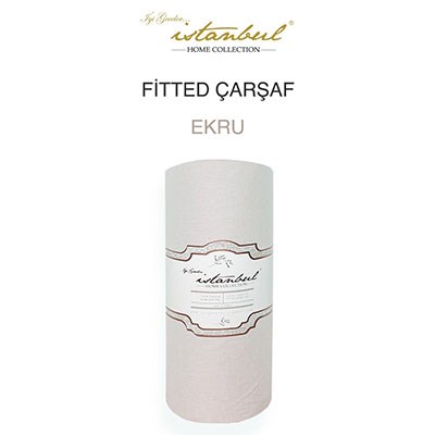 İyi Geceler İstanbul Tek Kişilik Fitted Çarşaf Ekru