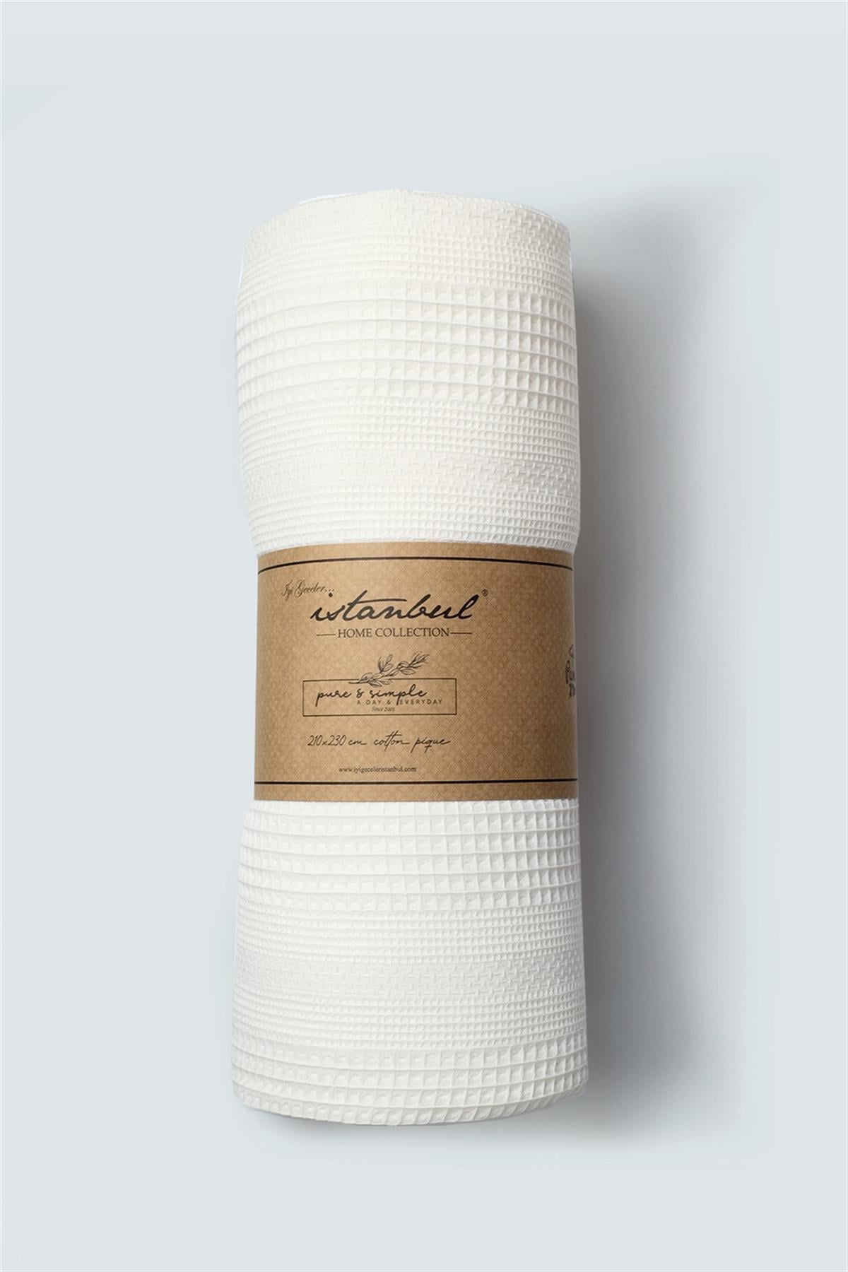 İyi Geceler İstanbul Tek Kişilik Tek Pike Pure Simple Krem